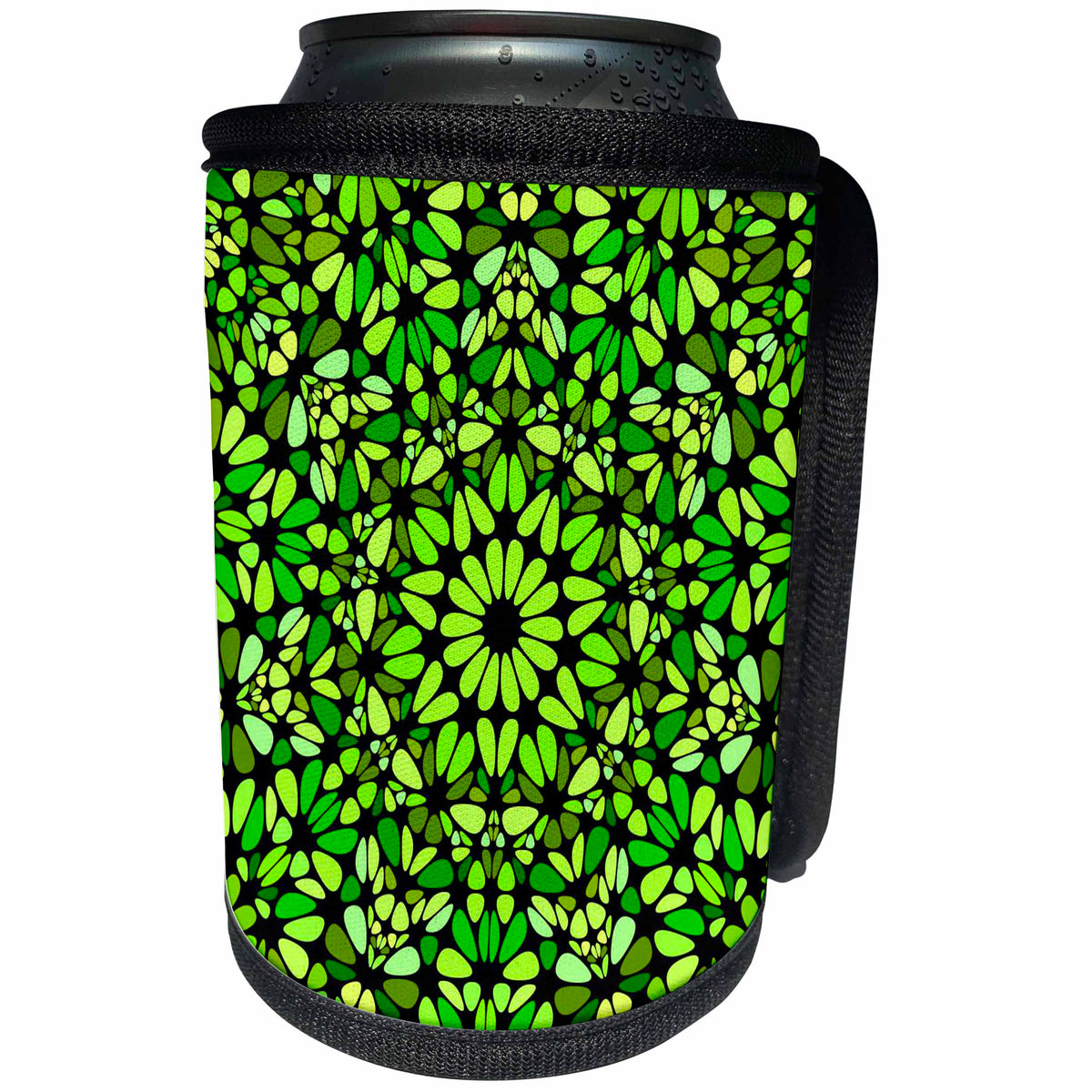 3dRose Lime Gravel Mosaic Pattern - Can Cooler Bottle Wrap (cc-377795)