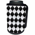 3dRose Black and white seamless curved star pattern background - Can Cooler Bottle Wrap (cc-377796)