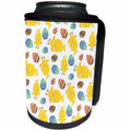 3dRose Cute Yellow Easter Chicks and Decorated Easter Eggs... - Can Cooler Bottle Wrap (cc-377802)