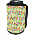 3dRose Cute Easter Chicks On Ladders Decorating Easter Eggs... - Can Cooler Bottle Wrap (cc-377803)
