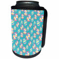 3dRose Cute Polka Dot Easter Eggs On An Aqua Background Pattern - Can Cooler Bottle Wrap (cc-377805)