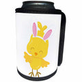 3dRose Cute Happy Yellow Easter Chic Wearing Bunny Ears... - Can Cooler Bottle Wrap (cc-377811)