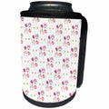 3dRose Cute Easter Bunny Faces and Tails Pattern - Can Cooler Bottle Wrap (cc-377819)
