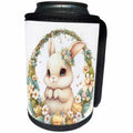 3dRose Pretty Easter Rabbit In A Pretty Easter Wreath - Can Cooler Bottle Wrap (cc-377828)