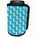 3dRose Cute Easter Bunny Faces and Carrots Pattern - Can Cooler Bottle Wrap (cc-377830)