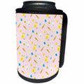 3dRose Cute Easter Bunny Faces, Carrots, and Easter Chicks... - Can Cooler Bottle Wrap (cc-377831)