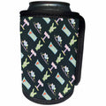 3dRose Happy Easter Signs and Easter Bunny Signs Pattern - Can Cooler Bottle Wrap (cc-377854)