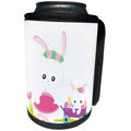 3dRose Cute Easter Bunny Pulling A Cart Of Easter Eggs and A... - Can Cooler Bottle Wrap (cc-377862)