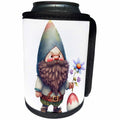 3dRose Cranky Easter Gnome Holding A Purple Flower With One... - Can Cooler Bottle Wrap (cc-377865)
