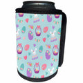 3dRose Cute Pink, Purple, and Light Blue Easter Eggs, Baskets... - Can Cooler Bottle Wrap (cc-377868)