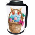 3dRose Cute Blue Furry Gnome In An Easter Basket Illustration - Can Cooler Bottle Wrap (cc-377872)