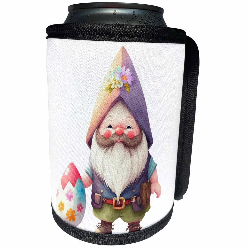 3dRose Cute Easter Gnome In An Easter Egg Hat Illustration - Can Cooler Bottle Wrap (cc-377884)