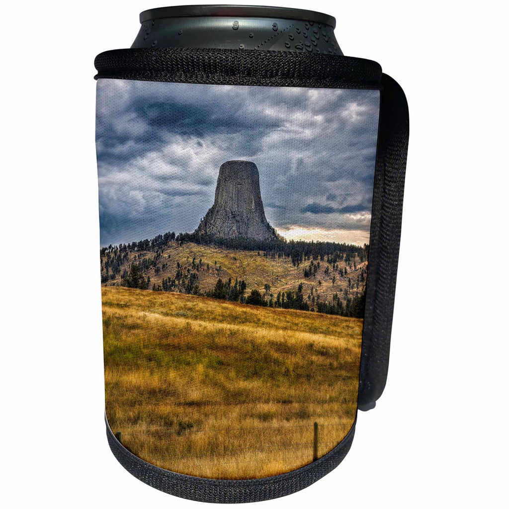 3dRose Thunderstorm clouds over Devils Tower - Can Cooler Bottle Wrap (cc-378176)