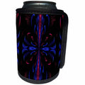 3dRose Red and Blue Cross Design - Can Cooler Bottle Wrap (cc-378202)