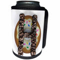 3dRose Coffee Beans and Donut Monogram Initial H - Can Cooler Bottle Wrap (cc-378216)