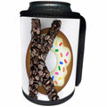 3dRose Coffee Beans and Donut Monogram Initial K - Can Cooler Bottle Wrap (cc-378218)
