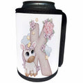 3dRose Cute Pink Unicorn Monogram Initial K - Can Cooler Bottle Wrap (cc-378258)