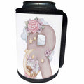 3dRose Cute Pink Unicorn Monogram Initial R - Can Cooler Bottle Wrap (cc-378263)