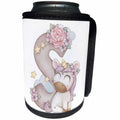 3dRose Cute Pink Unicorn Monogram Initial S - Can Cooler Bottle Wrap (cc-378264)