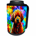 3dRose Wonderful Goldendoodle dog. Digital painting gift for... - Can Cooler Bottle Wrap (cc-378618)