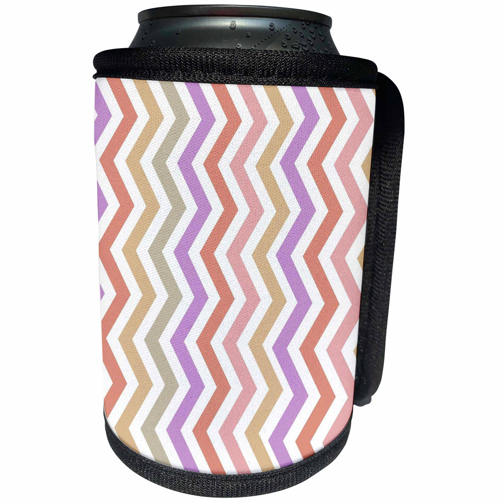 3dRose Zigzag Colorful Printable Art - Can Cooler Bottle Wrap (cc-378687)