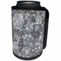 3dRose Glam Igray Bokeh Circles Pattern - Can Cooler Bottle Wrap (cc-379439)