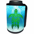 3dRose Polynesian inspired tribal turtle underwater. - Can Cooler Bottle Wrap (cc-379522)