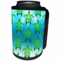 3dRose Pattern of a Polynesian inspired tribal turtle... - Can Cooler Bottle Wrap (cc-379523)