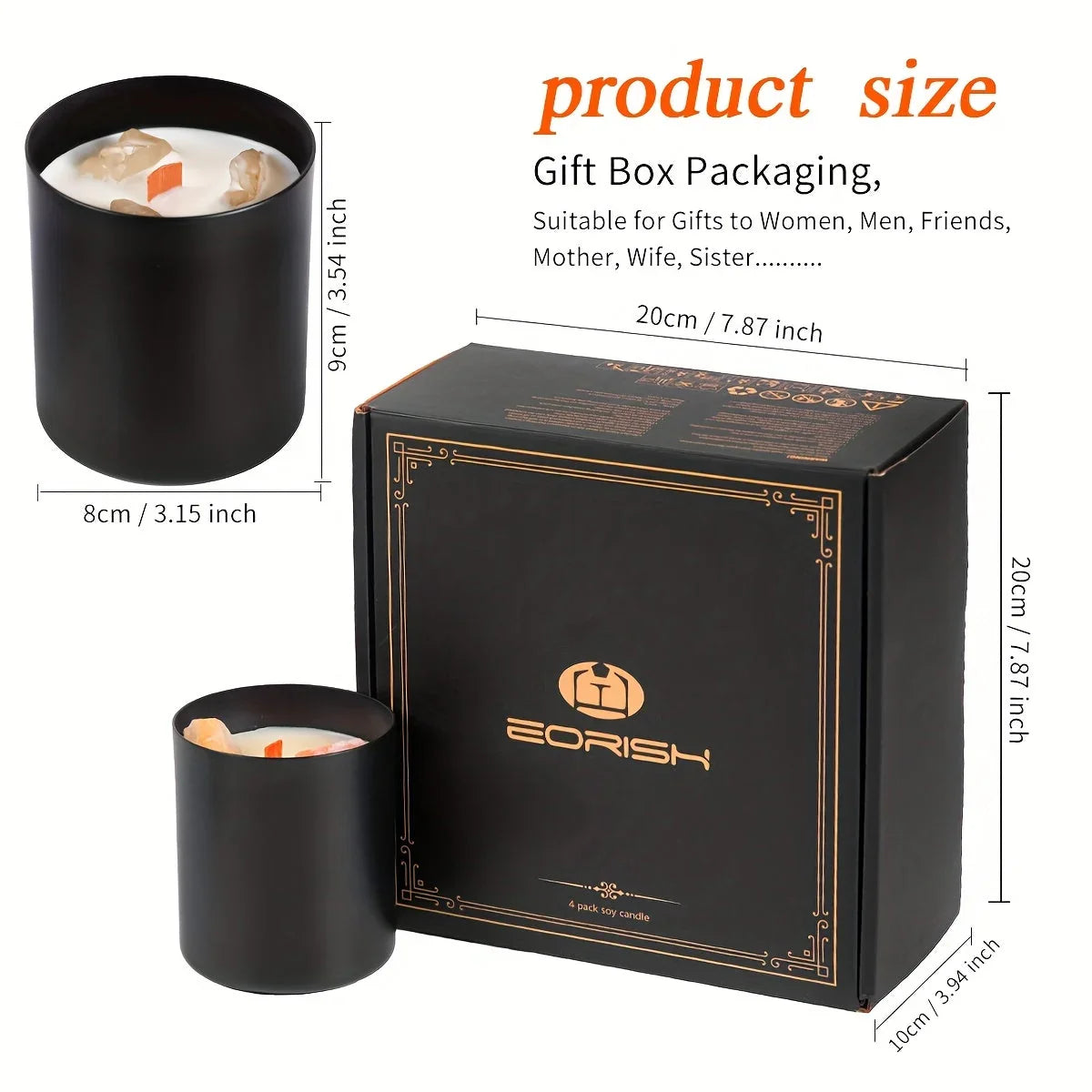 Candles - Scented Crystal 8pcs