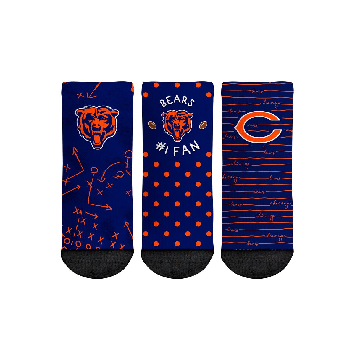 Chicago Bears - Number 1 Fan 3-Pack (Toddler)