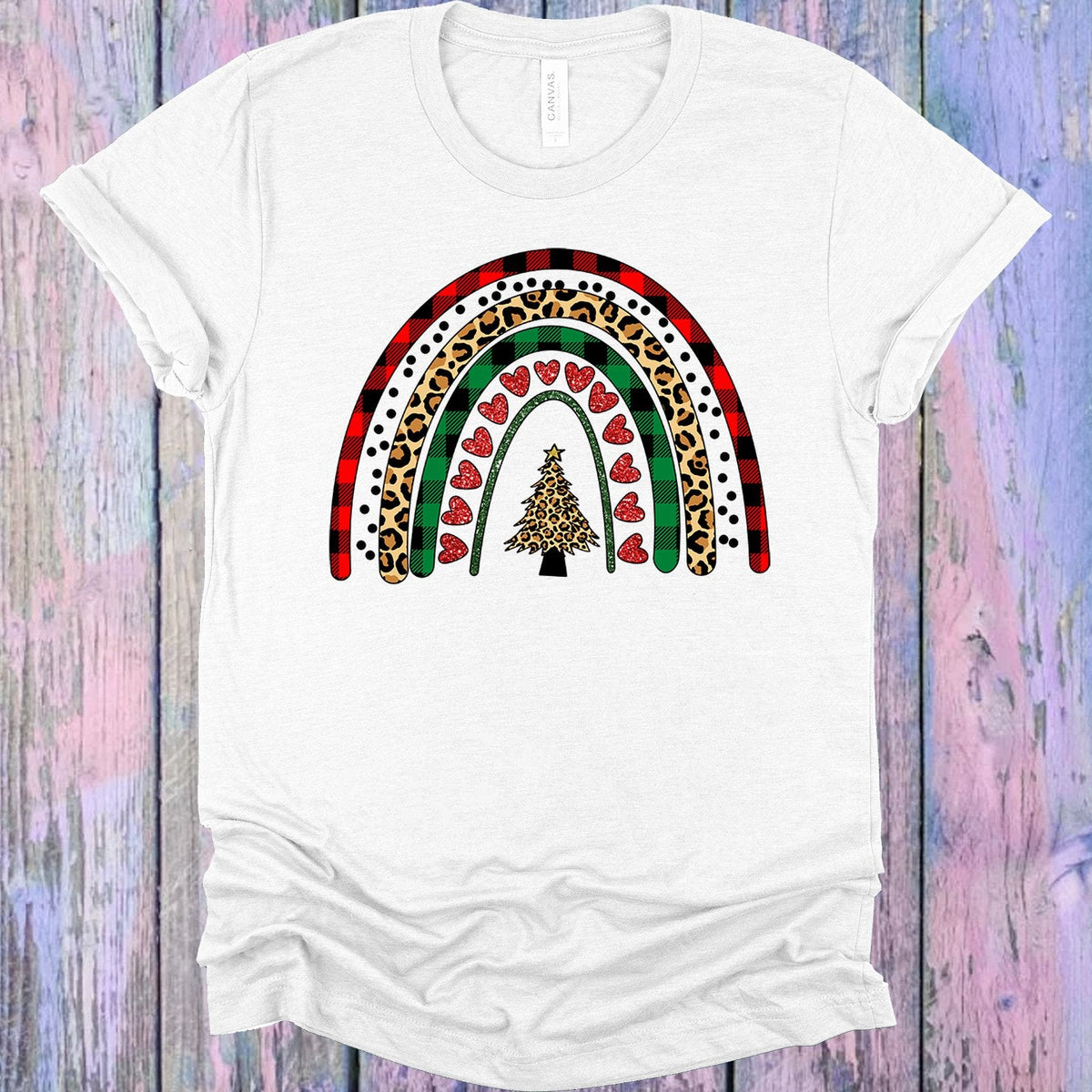 Christmas Rainbow Graphic Tee