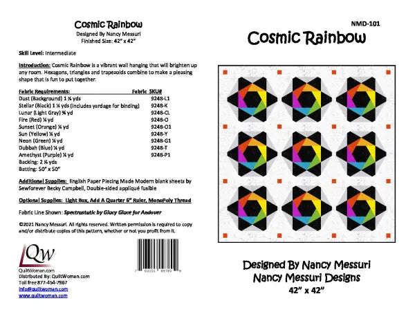 Cosmic Rainbow Downloadable Pattern
