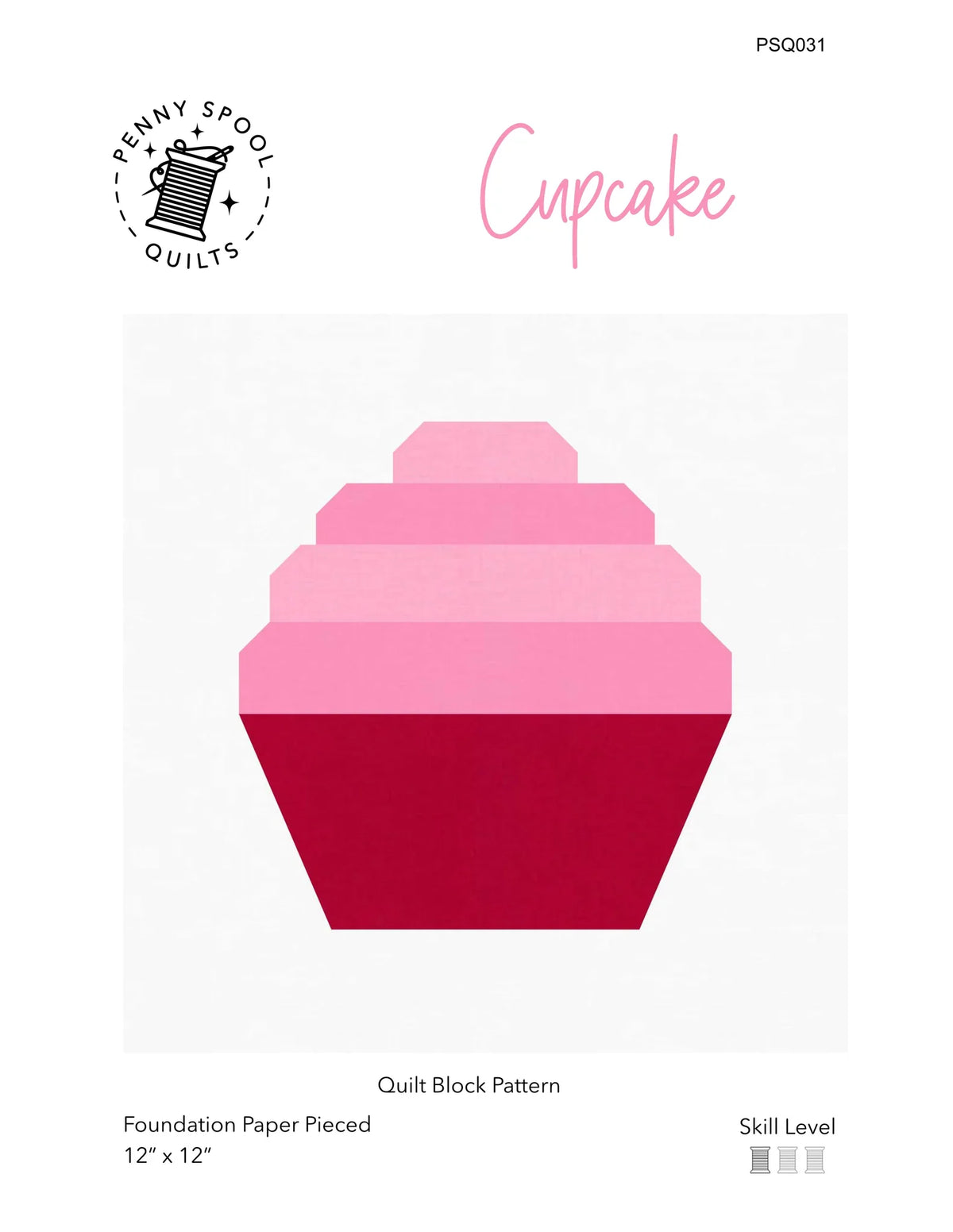 Cupcake Quilt Block Downloadable Pattern