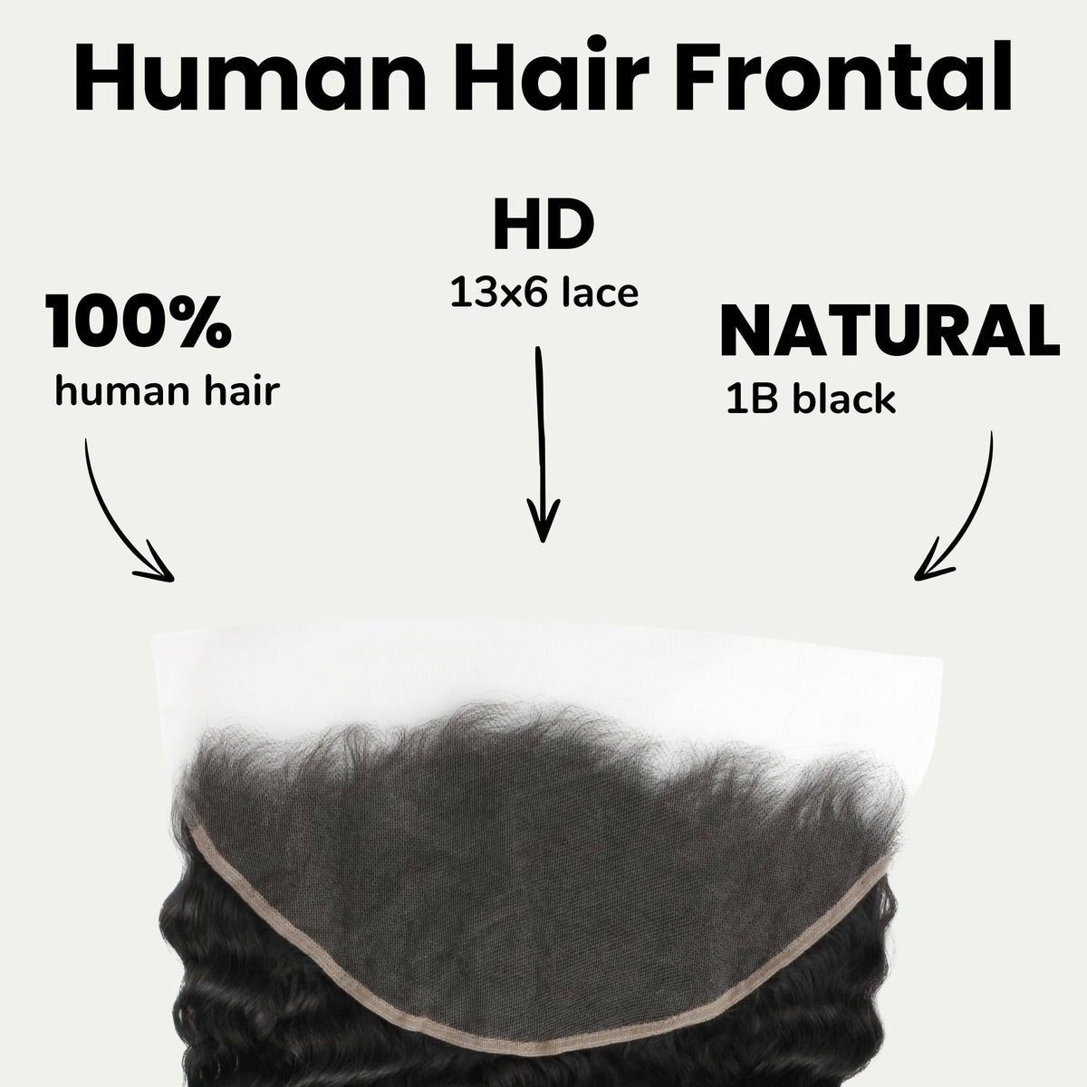 Deep Wave 13x6 HD Lace Human Hair Frontal