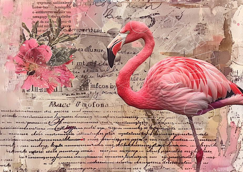 Dragonfly Crafts - Flamingo Collage