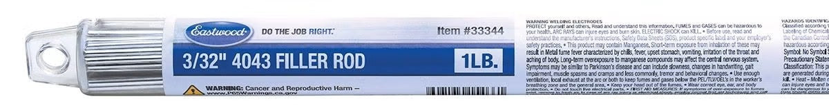 Filler Rod 4043 3/32in 1LB - 33344