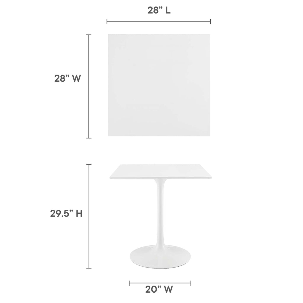 Lippa 28" Square Wood Dining Table by Modway - EEI-1123