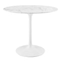 Lippa 36" Round Faux Marble Dining Table by Modway - EEI-1129