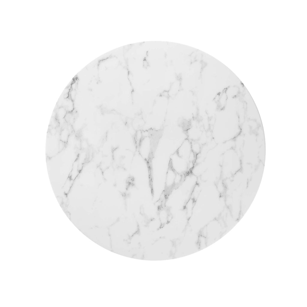 Lippa 36" Round Faux Marble Dining Table by Modway - EEI-1129