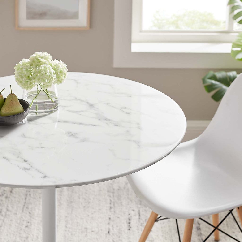 Lippa 36" Round Faux Marble Dining Table by Modway - EEI-1129
