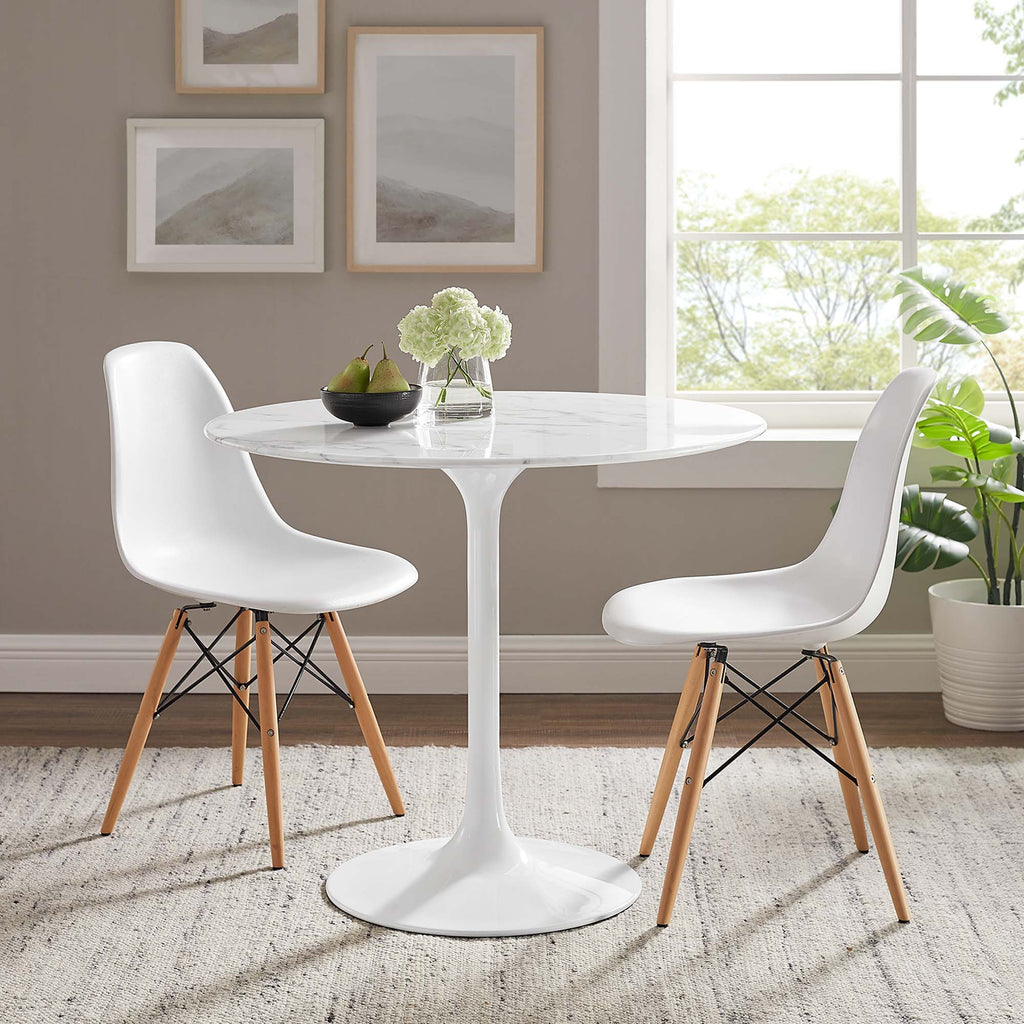 Lippa 36" Round Faux Marble Dining Table by Modway - EEI-1129