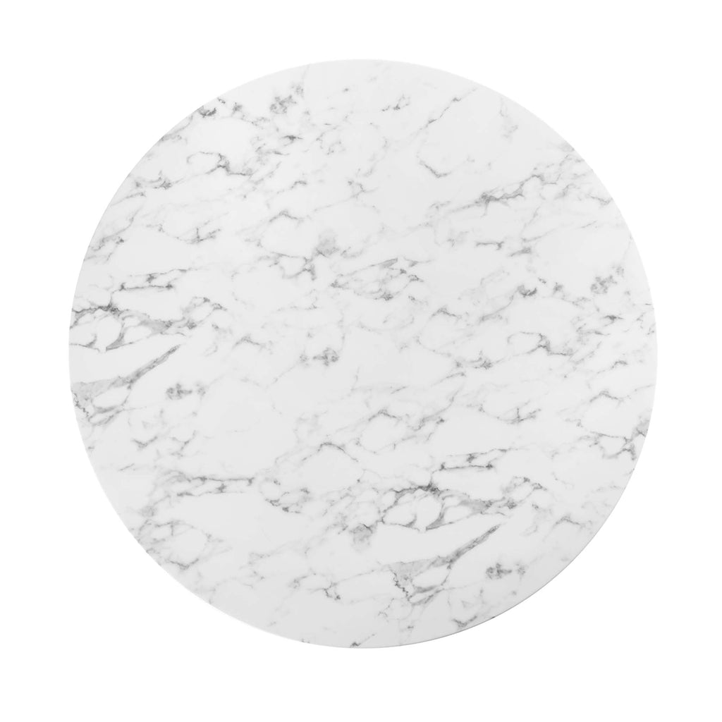 Lippa 54" Round Faux Marble Dining Table by Modway - EEI-1132