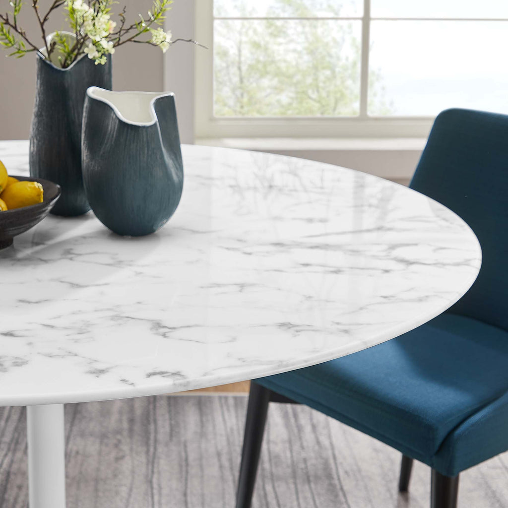 Lippa 54" Round Faux Marble Dining Table by Modway - EEI-1132