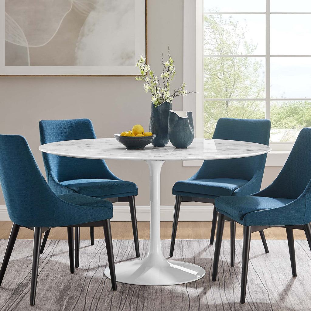 Lippa 54" Round Faux Marble Dining Table by Modway - EEI-1132