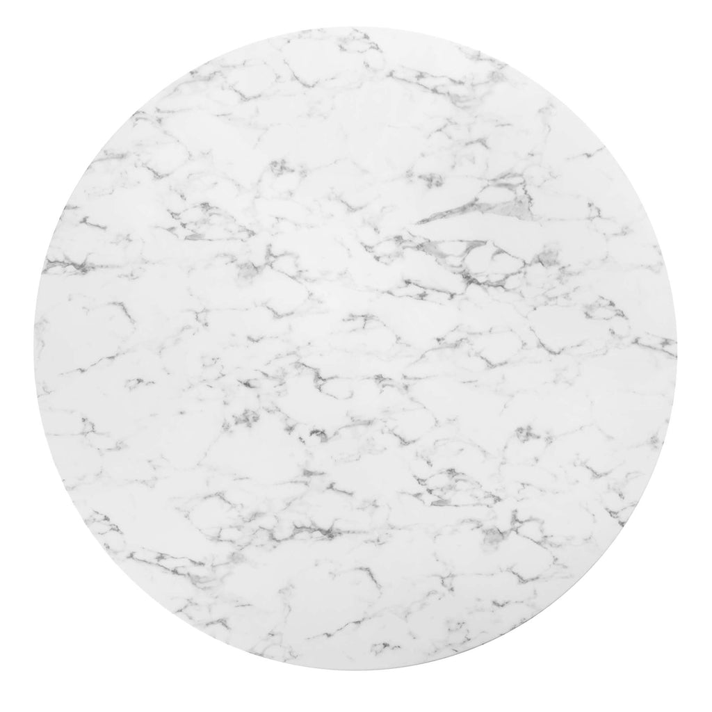 Lippa 60" Round Faux Marble Dining Table by Modway - EEI-1133