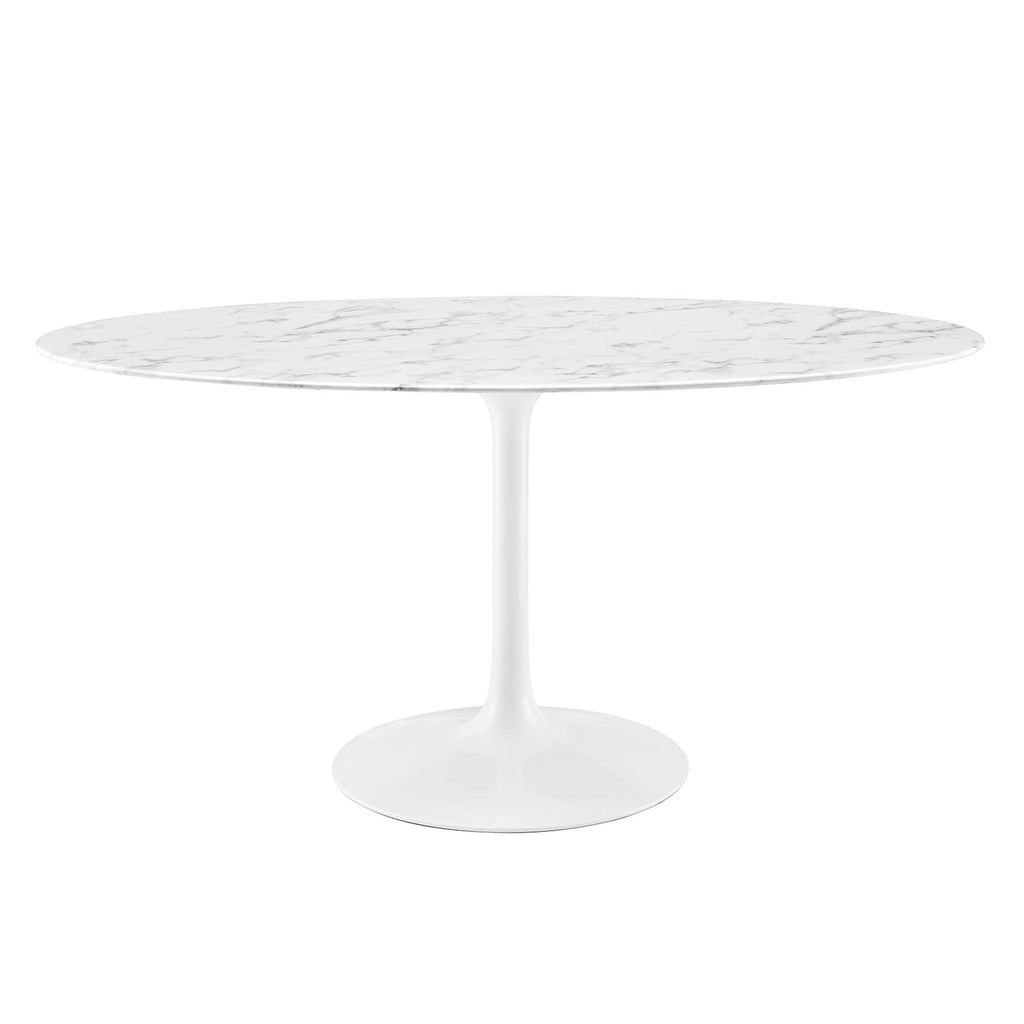 Lippa 60" Oval Faux Marble Dining Table by Modway - EEI-1135