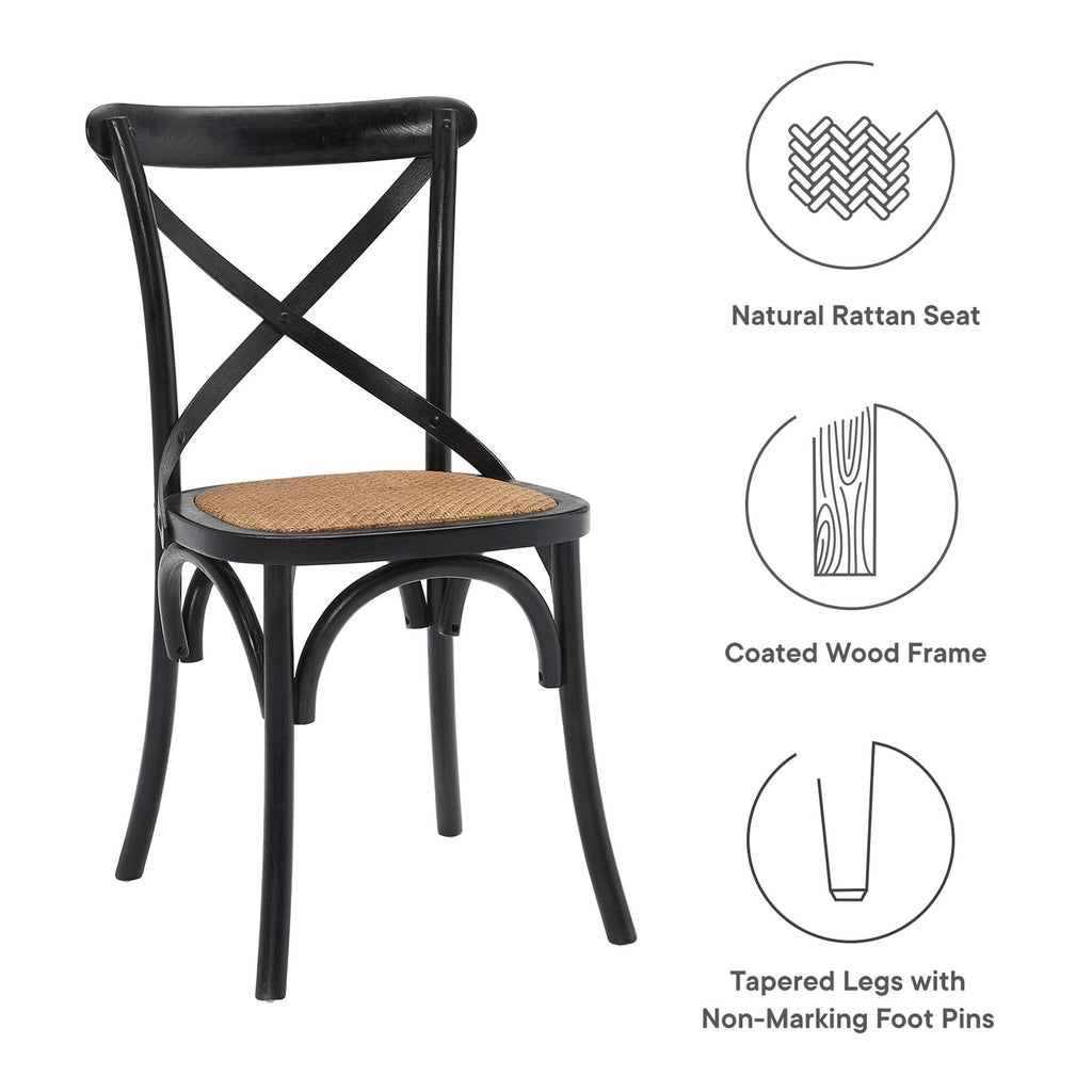 Gear Dining Side Chair by Modway - Black / Gray / Harbor / Midnight Blue / Natural / Walnut / White