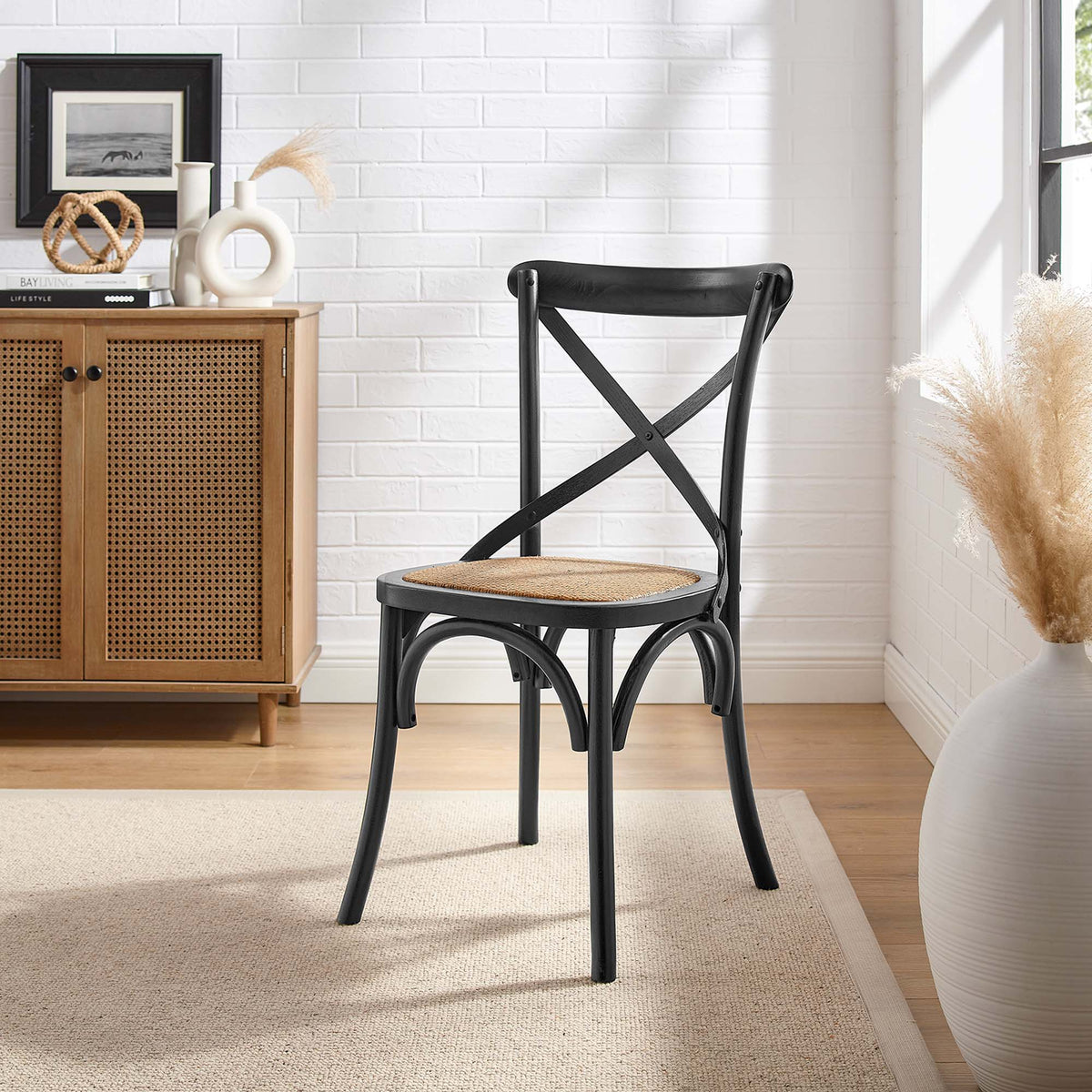 Gear Dining Side Chair by Modway - Black / Gray / Harbor / Midnight Blue / Natural / Walnut / White