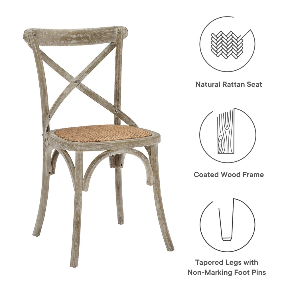 Gear Dining Side Chair by Modway - Black / Gray / Harbor / Midnight Blue / Natural / Walnut / White