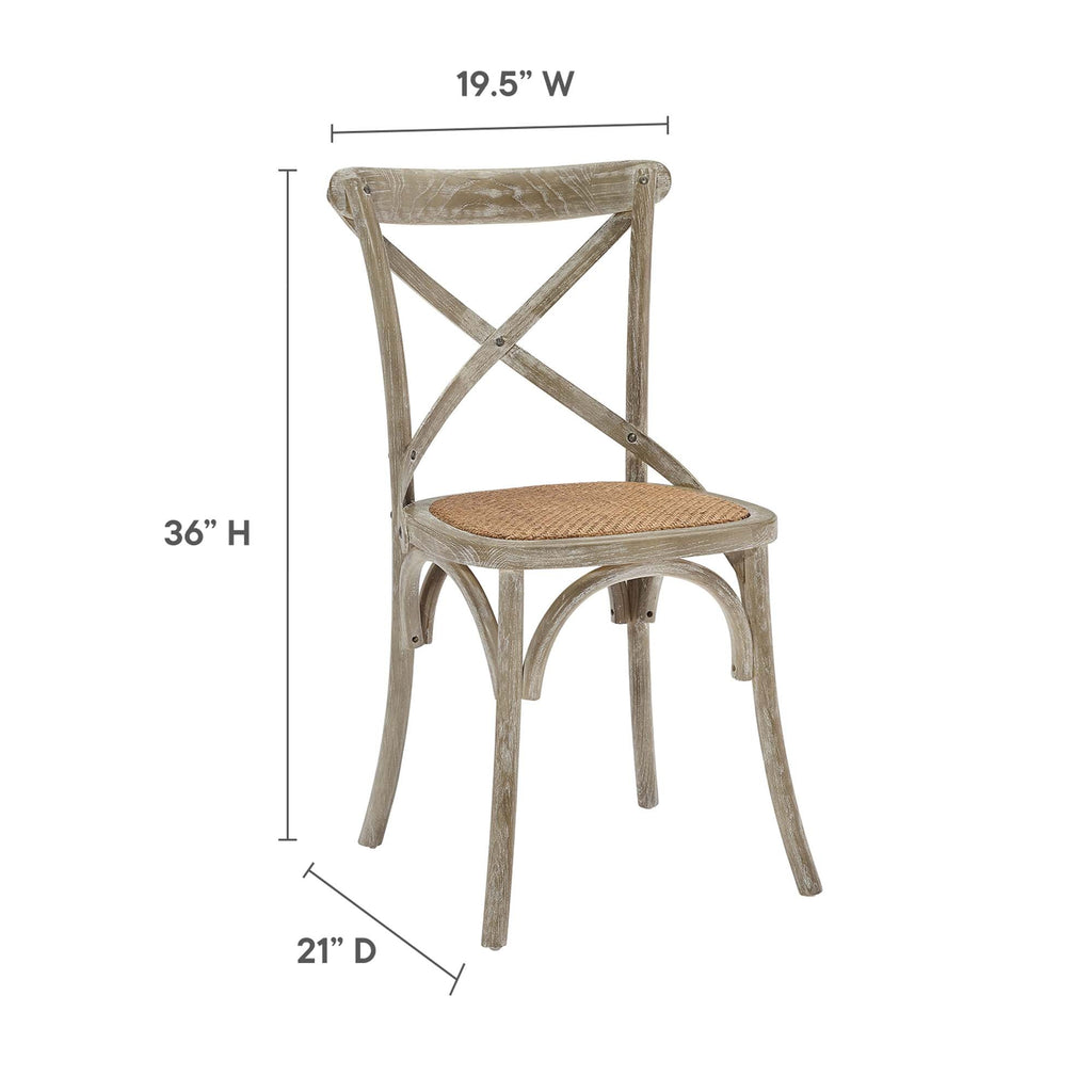 Gear Dining Side Chair by Modway - Black / Gray / Harbor / Midnight Blue / Natural / Walnut / White